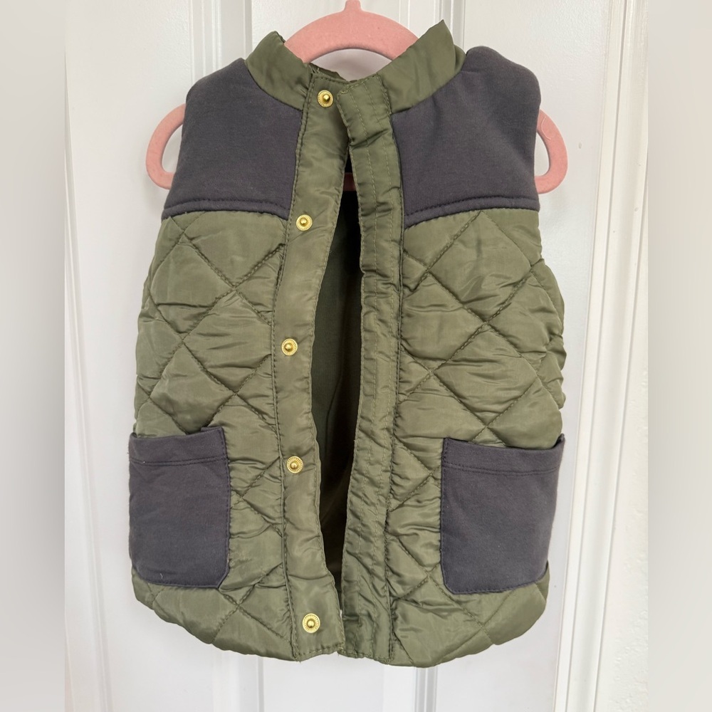 Tommy Bahama Olive Quilted toddler Vest
